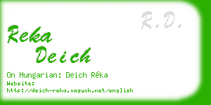 reka deich business card